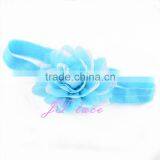 Two Tone Chiffon Flower for Headwrap- Chiffon Fabric Flower With 5/8'' Elastic