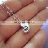 Ariel Voice Necklace Little Mermaid Necklace Silver Shell Necklace Gift for Her thumbnail-1