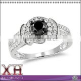 Wholesale fashion white gold plated engagement rings with zircon