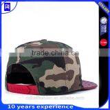 Custom 3D Embroidered Camo Snapback Cap/flat Brim 6 Panel Snapback Hats thumbnail-3