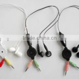 High quality popular gift flat cord earphone black and white color for your choose