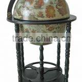 16.5"/420mm Diam Wooden Antique Globe Bar Cabinet/Home Bar Furniture