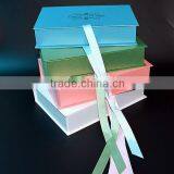 High End Beautiful Pink Flat Folding Paper Gift Box thumbnail-5