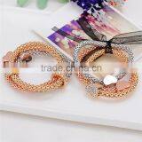 Factory Wholesale Environmental Zinc Alloy Full Created Diamond Heart Pendant Charm Bracelet Supplier's Choice thumbnail-4