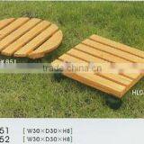 Wooden Square / Round Pot Mover With Plastic Roller thumbnail-1