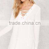 Long Sleeve Soft Loose Dressy Ladies Tunic Top Wholesale thumbnail-3