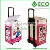 Light Trolley display box , exhibition trolley display box for book