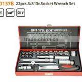WEDO Tools, 3/8" Dr 22pcs Chrome Vanadium CR-V Socket Wrench Set, Tool Set
