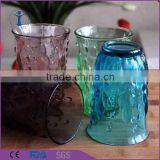Wholesale Colored Tableware Embossed Glass Tumbler Quality Choice thumbnail-2