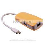 New 2 Ports Usb Hub Usb 3.1 Type C Hub With 1 Port RJ45 Gigabit Ethernet Lan Adapter 10/100/1000 Mbps thumbnail-5