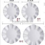 Ceramic Dinner White Wavy Style Round Plate and Dish for Restaurants thumbnail-2