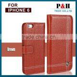 Genuine Leather Wallet Case For Apple IPhone 6 / Plus, Flip Leather Case For IPhone6 thumbnail-5