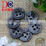 Gunmetal Sew Button 4 Hole Metal Button for Jeans Shirt thumbnail-2