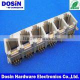 good quality RJ45 connector, six port shielded modular jack Connector for pcb mount