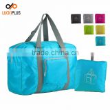 Luckiplus Foldable Travel Duffel Bag Luggage Sports Gym Water Resistant Nylon Blue