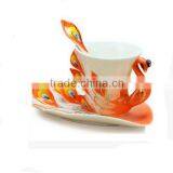 Best Selling Ceramic Peacock Coffee Cup and Saucer Set thumbnail-2