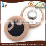 Custom Two Colors Metal Covered Button With Shank