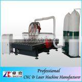 ZK-1325 Air Cylinder ATC CNC Router With 3 Tools Changing 1300*2500*200mm