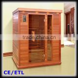 Canadian hemlock 3 persons far infrared sauna room for family