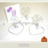 Wrought Iron Swirl Heart Card Holder on Table thumbnail-1