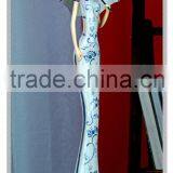 Blue & White Art Collectible Chinese Lady Figurine With Chinese Dress thumbnail-1
