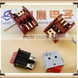 Mixer rotary switch ,RED Lock OFF-ON Push Button Car/Boat Switch,12mm IP65 micro Mixer rotary switch no latching/momentary