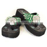 SOFT SOLE WESTERN STYLE WOMEN RHINESTONE FLIP FLOPS SLIPPER FOR LADIES