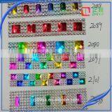 Colorful Plastic 24row Plastic Rhinestone Mesh