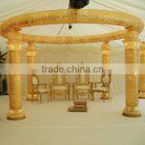 Best Sale Indian Style Mandap , Gold Crystal Bead Wedding Mandap for Sale thumbnail-1