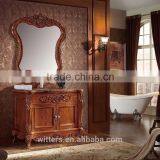 Old Hand Curved Bathroom Vanity With Vingage Mirror WTS1605