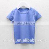 New Design Simple Top Cotton Plain Baby Short Sleeves t Shirt thumbnail-1