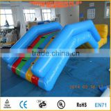 Inflatable sealed slide on the pool for children climb to the pool