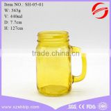 16oz colored glass mason jars with handle