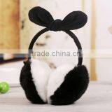 Two Colored Soft Cony Hair Kids Earmuffs thumbnail-2