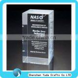 Optical Glass Crystal Block Acrylic Trophy Blocks for Brand Goods Plexiglass Cube Block