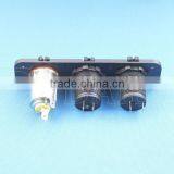 3 Gang Panel Mounted USB Controlled Power Socket Car Cigarette Lighter Plug thumbnail-3