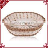 Wholesale food basket tray handmade eco-friendly PE rattan felt basket