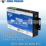 The Most Popular sms controller GSM RTU gateway S270 with IOS Android APP 2DIN 2DO 2AIN 1Temp