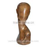Long Neck Faceless Egg Head Wooden Mannequin for Hat Display thumbnail-1