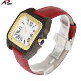 Luxury Men Watch Square Watches Case Stainless Steel Wooden Watch With Butterfly Buckle thumbnail-3