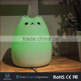 LED Color Changing Silicone Animal Night Light Cat Led Light thumbnail-3