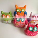 Hot Product ceramic colorful owl saving bank for children's gift
