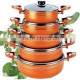 Aluminum Casserole Pot Sets Heavy Cast 10pcs Cookware Sets Aluminum Non-stick Cookware thumbnail-1