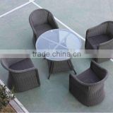 Cheap and fashion Outdoor Rattan Dining Set with 4chair and 1 KD table