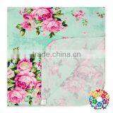 Summer Mint Floral Soft Swaddle Baby Blanket thumbnail-1