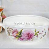 10" Ceramic Microwave Pot With Glass Lid thumbnail-6