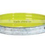 Round Galvanized Zinc Metal Serving Tray/ Party Tray thumbnail-2