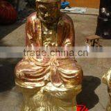 Shaolin Temple Eighteen Arhats Brass Buddha Sitting Statue thumbnail-1