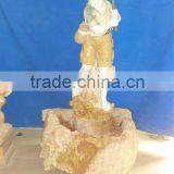 Two Children Fountain Marble Stone for Home Decorations thumbnail-2