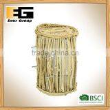 Handmade Natural Rattan Tray With Plastic Linning for Garden Planter thumbnail-4
